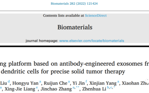 河北大学张金超/南方医科大东莞医院李振华：基于抗体工程化树突状细胞外泌体的类CAR T疗法实体瘤治疗