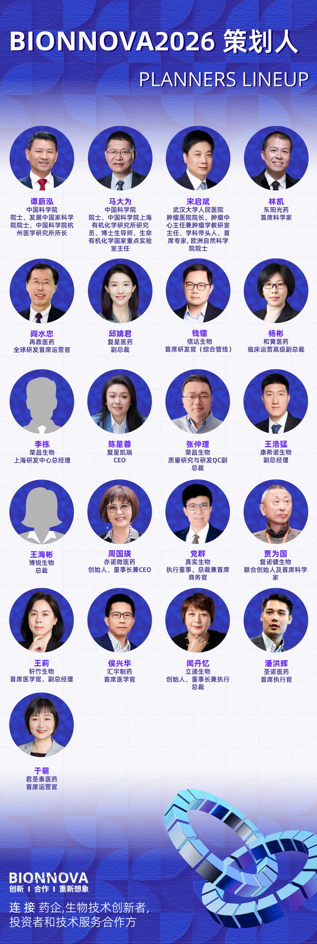 BIONNOVA2026 | 策划人集结、首批120+讲者嘉宾确认亮相